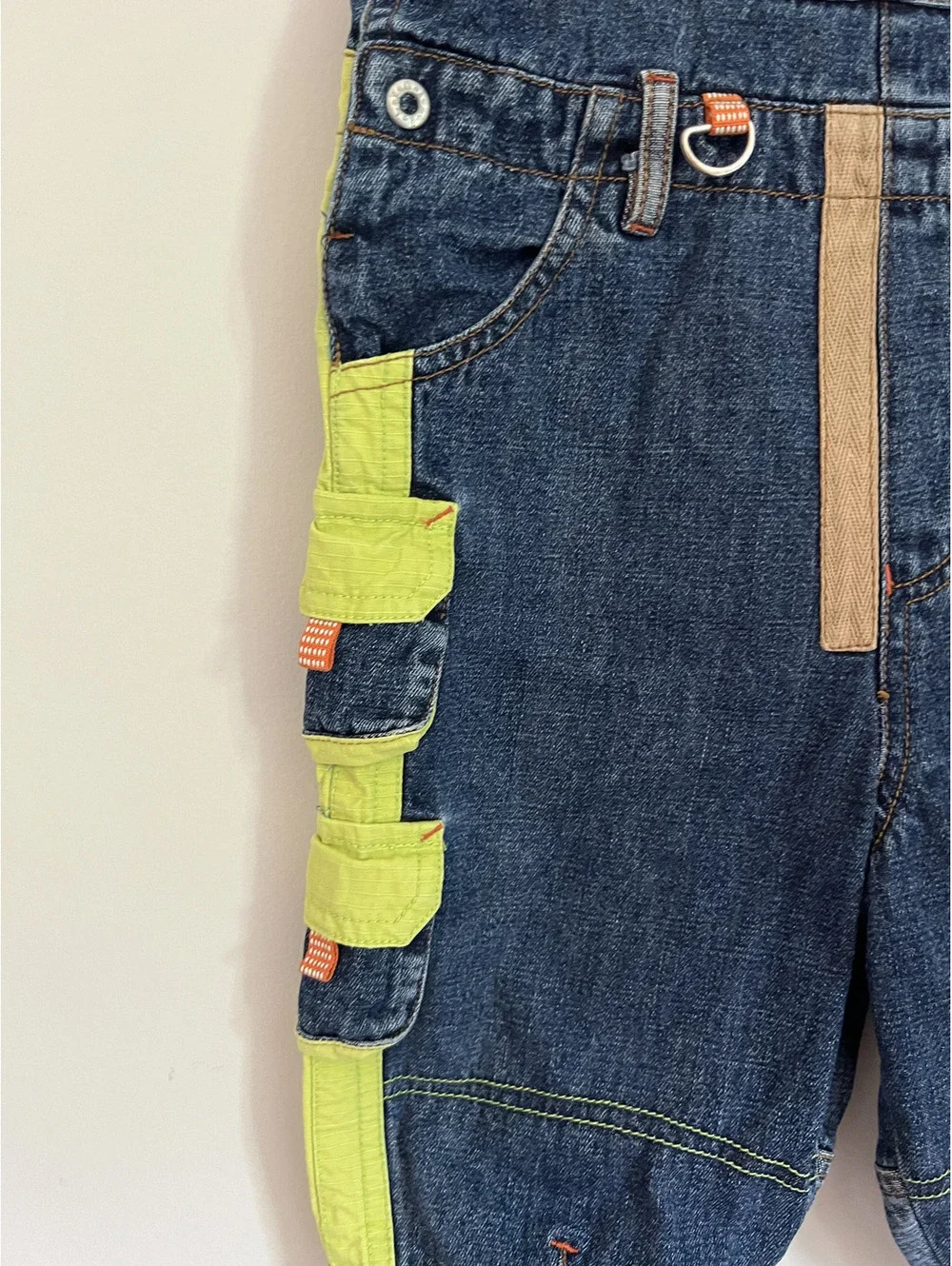 Oilily Boys Denim Pocket Accent Overalls